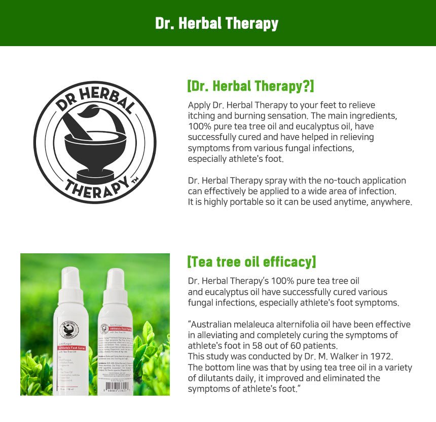 Dr. Herbal Therapy Anti-Fungal Athlete's Foot Spray with Tea Tree Oil - Image 2