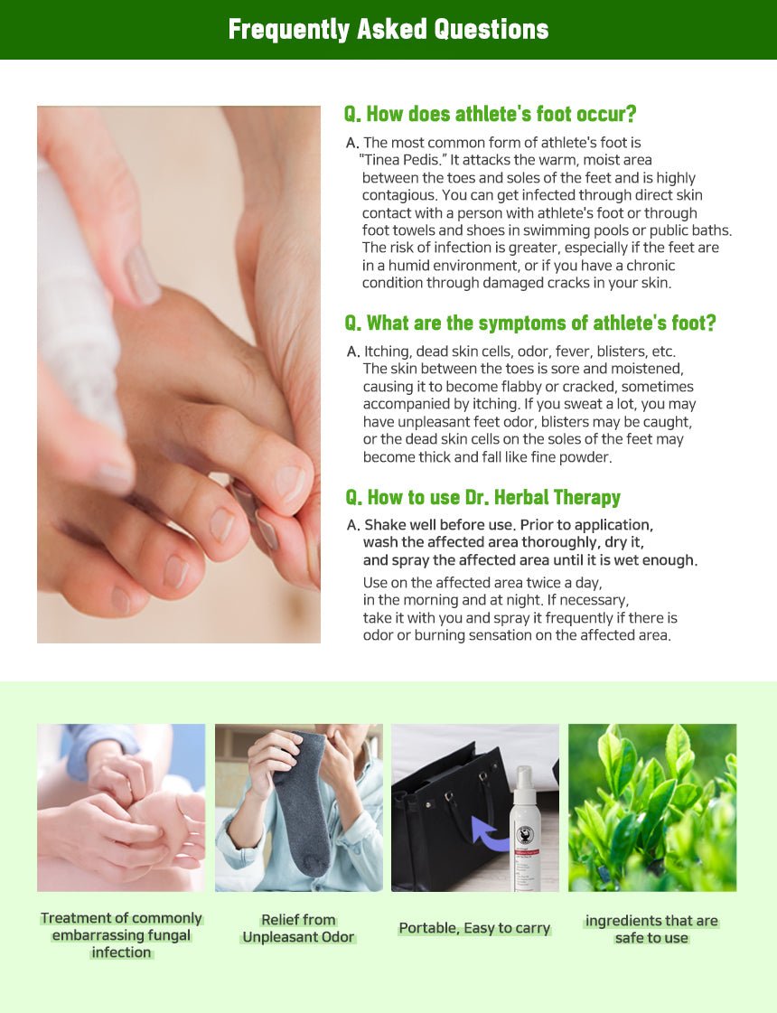 Dr. Herbal Therapy Anti-Fungal Athlete's Foot Spray with Tea Tree Oil - Image 3